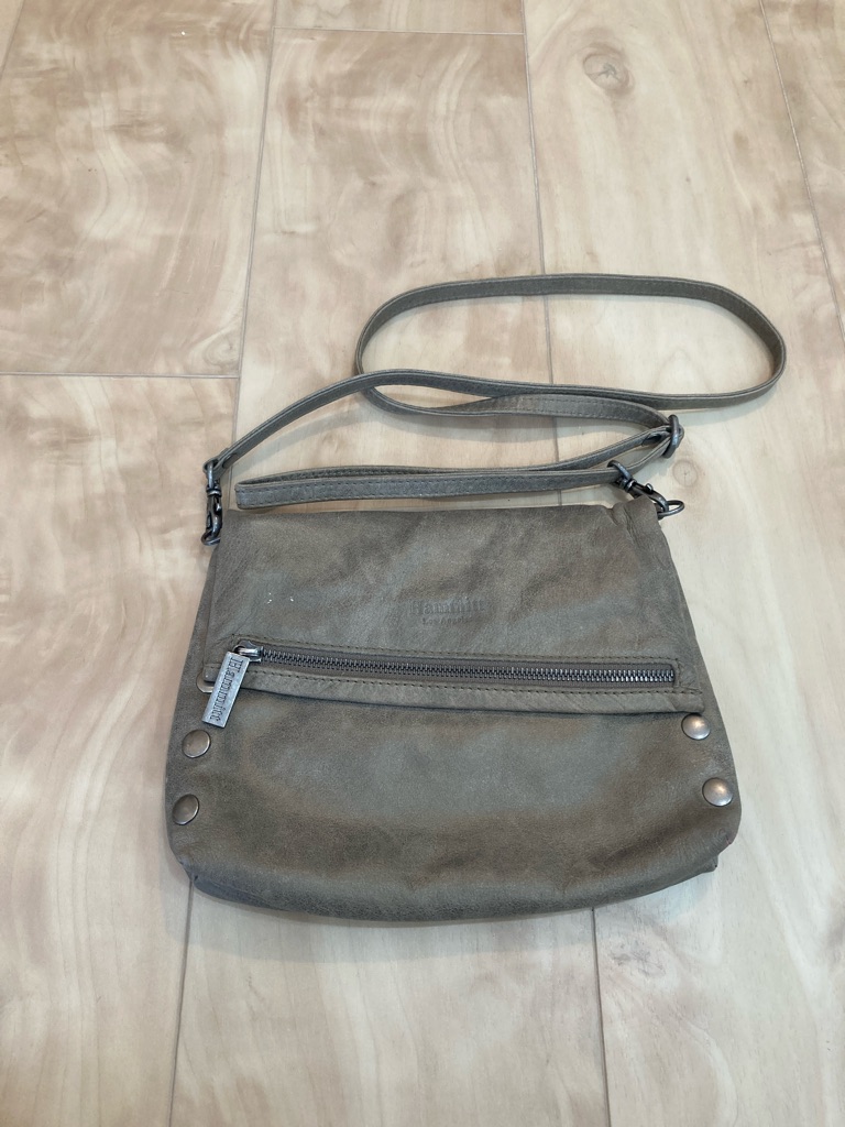 Hammitt Vip Medium Crossbody Grey/Leather Finish